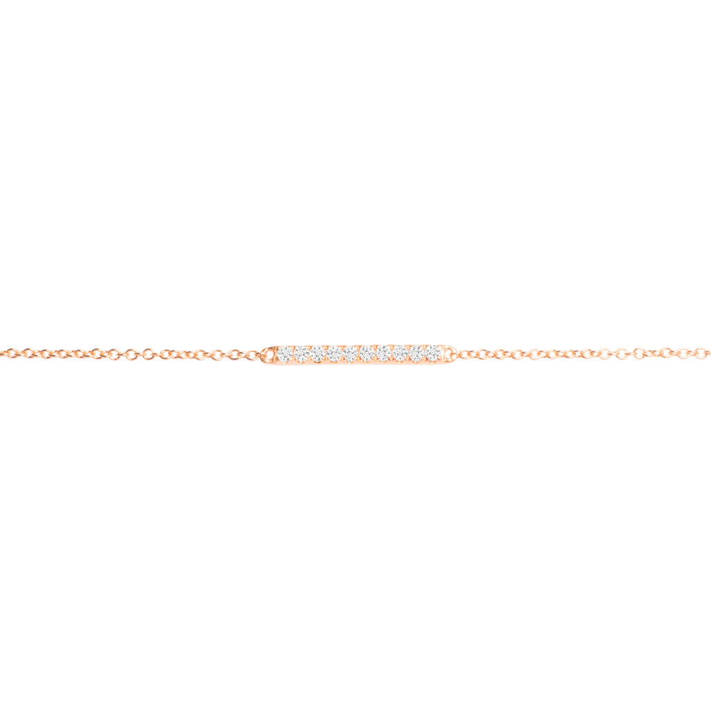 KAREL Pavé White Diamond Bar Bracelet-Bana Bana-14K Solid Gold,18K Solid Gold,bracelet,essentials,jewelry