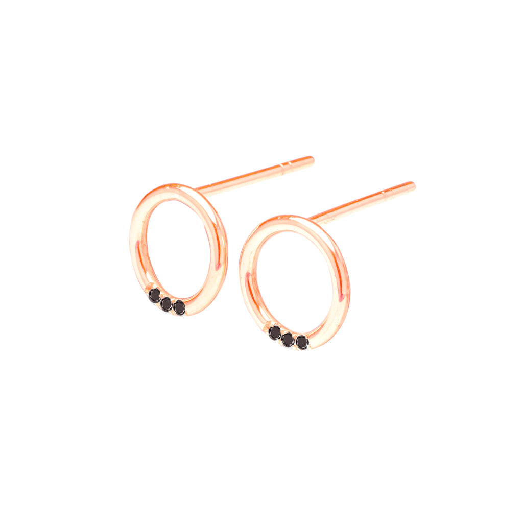 RASA Black Diamond Hoop Earrings-Bana Bana-14K Solid Gold,18K Solid Gold,Black Diamond,earrings,essentials,jewelry