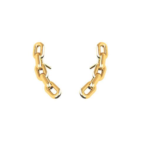 PECINA Chain Earrings-Bana Bana-14K Solid Gold,18K Solid Gold,earrings,essentials,jewelry