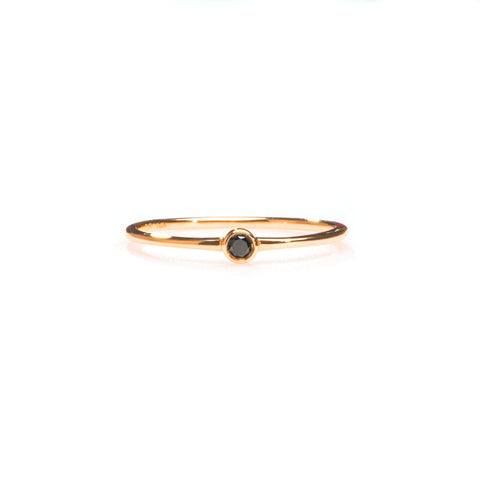 HEBE Mini Stackable Black Diamond Ring-Bana Bana-14K Solid Gold,18K Solid Gold,Black Diamond,essentials,jewelry,rings