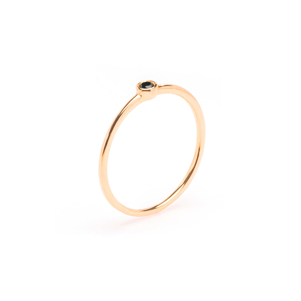 HEBE Mini Stackable Black Diamond Ring-Bana Bana-14K Solid Gold,18K Solid Gold,Black Diamond,essentials,jewelry,rings