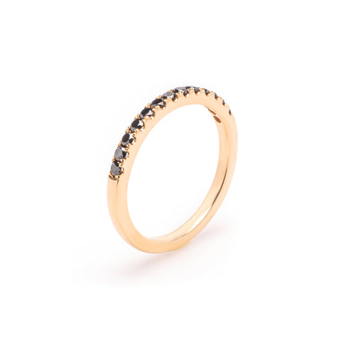 RIKA Pavé Black Diamond Band-Bana Bana-14K Solid Gold,18K Solid Gold,Black Diamond,email,essentials,jewelry,rings,wedding