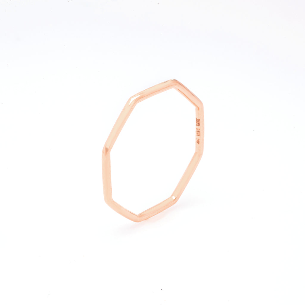 BEIRA Octagon Stackable Ring-Bana Bana-14K Solid Gold,18K Solid Gold,essentials,jewelry,rings