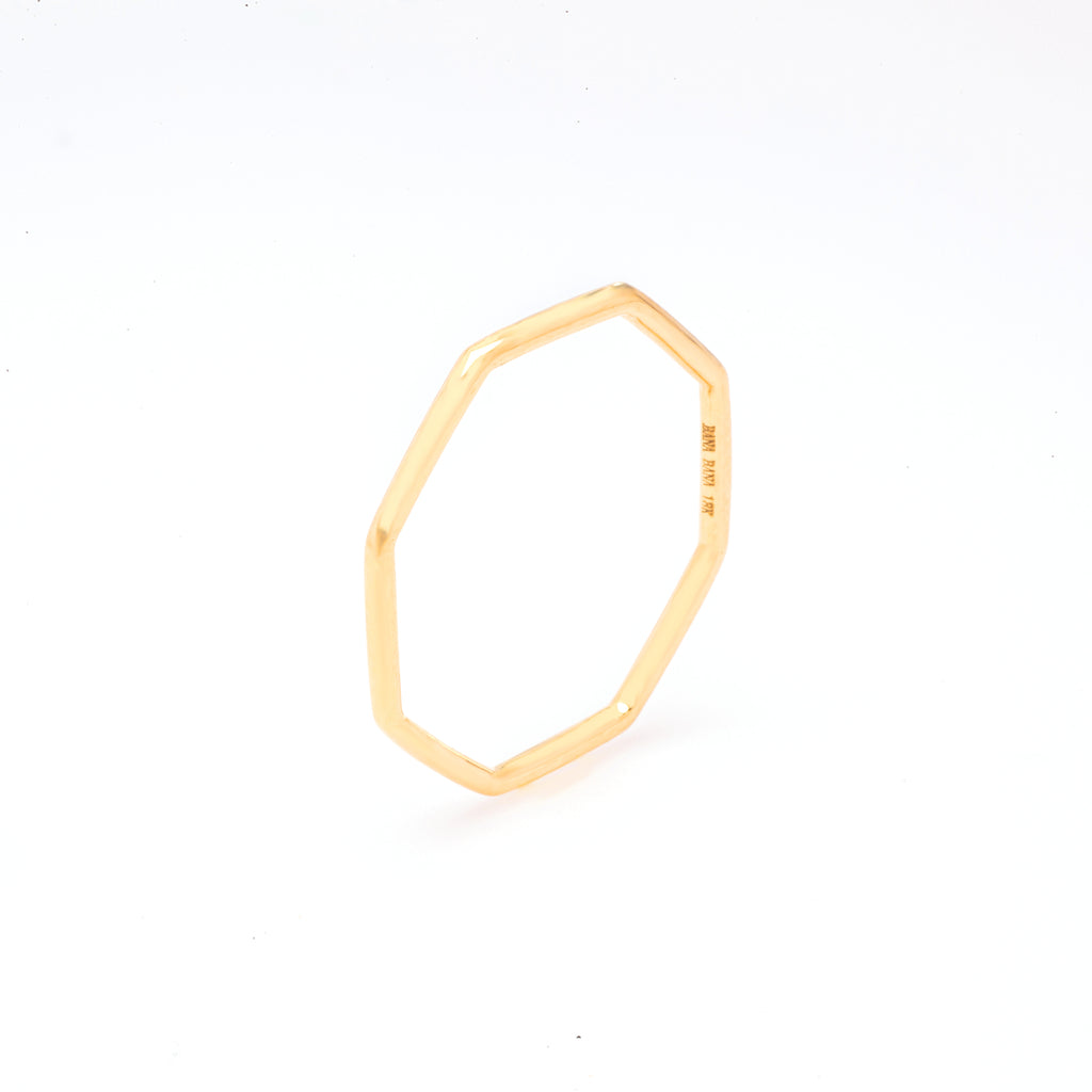 BEIRA Octagon Stackable Ring-Bana Bana-14K Solid Gold,18K Solid Gold,essentials,jewelry,rings