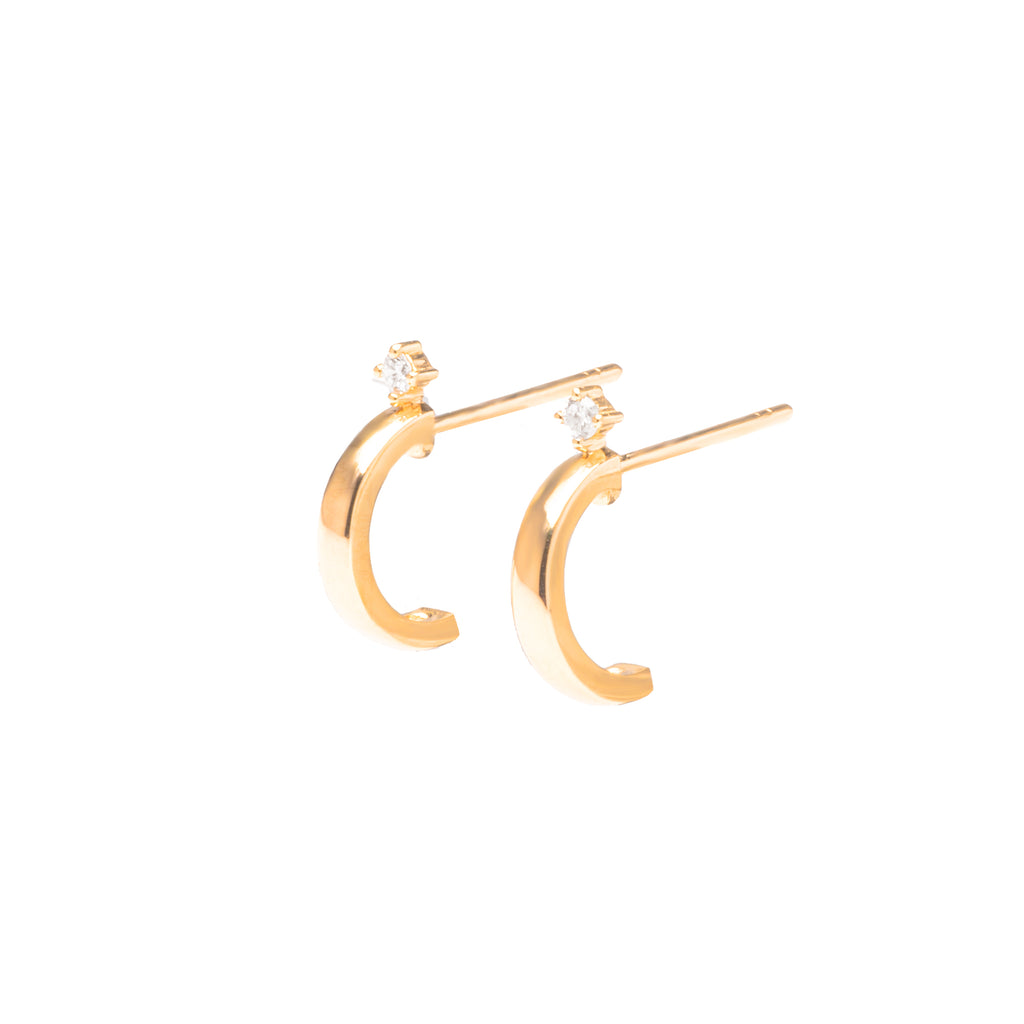 UTENA Diamond Open Hoop Earrings-Bana Bana-14K Solid Gold,18K Solid Gold,earrings,essentials,jewelry